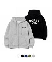 Milibro Premium Double-Sided Roka Zip-Up Hoodie Khaki/M gray
