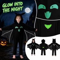 Kids Halloween Costume for or  in the Dark Animal Jumpsuit 140 juoda