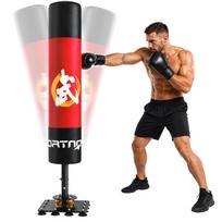 Laisvai stovintis bokso maišas 156 cm Stovintis bokso maišas su 12 siurbtukų, smūgių absorbcija, suaugusiems ir paaugliams 36 x 36 x 156 cm