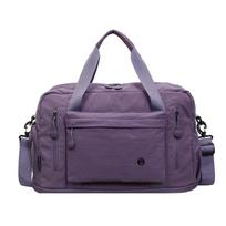 Large Capacity Nylon Duffel Bag for Women Men Lightweight Travel Tote Crossbody Shoulder smėlis