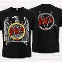 Slayer Marškinėliai, Erelis su logotipu ir Pentagrama. Thrash Metalas. Sunkusis metalas. L gray