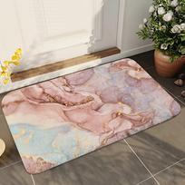 1pc Luxury Golden Marble Bath Mat Absorbent Anti Slip Soft Carpet for Bathroom Kitchen Home Decor Floor Mat 40x60cm gray