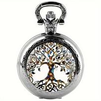 Vintage Pocket Watches Dragon Animal Design Necklace Pendant Quartz Pocket Watch,Exquisite Stylish Watch Men and Women's gray