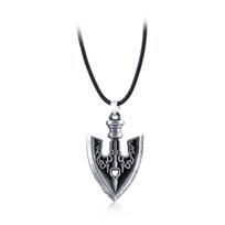 Anime JOJOS BIZARRE ADVENTURE Keychains Kujo Jotaro Arrow Metal Pendant Chain Choker Necklaces Charm Jewelry Gift gray
