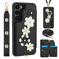 Odinės virvutės rankinė per petį, riešo dirželis, telefono dėklas, skirtas Samsung S25 S24 Plus S23 FE S22 Ultra A55 A54 A53 A35 A34 A15 A13 For Samsung A16 5G gray