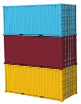 Car NEXT Series 1004 20ft Container Plastic Model Kit 1/24 No. (Light Blue) mėlyna