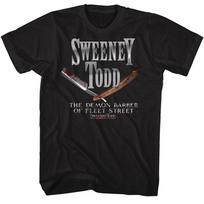 Sweeney Todd Movie The Demon Barber of Fleet Street Bloody Razor Men's T Shirt S gray