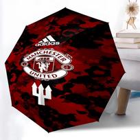 1pc Sturdy 8-Bone Auto Umbrella, Manchester United Manchester City Umbrella, Digital Printed, Foldable Umbrella for On-the-Go Outdoor Use