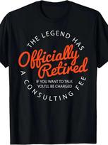 The Legend Officially Retired Consulting Fee T-shirt XXXL red