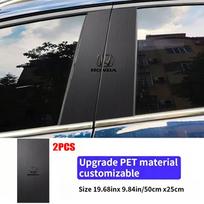 HONDA Automobilio Lipdukas Automobilio B stulpelio Vidurinio Stulpo Dekoro Dangtelis Įbrėžimams Atsparus Saulės Apsaugos Vinilo Decalai Priedai 25x50cm black