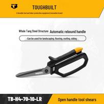 TOUGHBUILT Open Handle Scissors TB-H4-70-10-LR for Sheet Metal & Household Use yellow