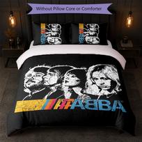 ABBA Print 3Pcs Duvet Cover Set 1 Duvet Cover and 2 Pillowcases Soft Bed Linen For Household Bedroom 135cm*200cm