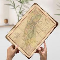 Kalifornijos žemėlapis Metalinis plakatas Individualus sienų menas Retro Vintažiniai skardos ženklai vyro urvo dekoravimui Namų dekoro elementai Kambarys 30x40cm(11.8x15.7inch) beige
