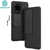 NILLKIN dėklas Samsung Galaxy S21 S20/S21 Ultra/Plus S20 FE A51 A71 Note 20 Ultra, su objektyvo ir kameros apsauga, slankiojantis dangtelis for Samsung A71 4G black