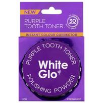 White Glo Purple Tooth Toner Polishing Powder - dantų balinimo milteliai, 30 g