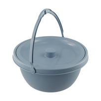 Pregnant Woman Chamber Pot Lid Portable Urinal Pan Service Time gray