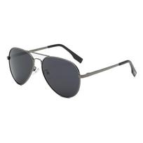 Classical Big Pilot Sunglasses Male Luxury Metal Black Aviation Sun Eyeglasses Men Stylish Driving Vacation Shades UV400 Polarized gray