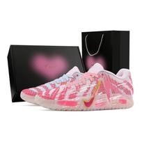 Nike Ja Morant 3 Midnight Seaside, Heart Box Rebound Grip Low top Basketball Shoes Men's Pink Blue HF2794-601(Team529--) 42 pink