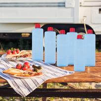 6 Pieces Pack Reusable Ice Blocks Space Saving for Picnic Family 4cmx4cmx13cm