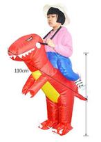 Pripučiama figūrėlė-maskotas Rudas milžiniškas T-Rex dinozauras, pripučiama baseino vakarėlio dekoracijoms, gimtadienio dovana vaikams One Size black