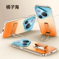 For Huawei Pura 90 Pro Max and Pura 90 Pro Case Shield Full Lens Protection Finger Grip Strap Metal Bracket Vegan Leather Cover Pura 90 Pro Max žalia