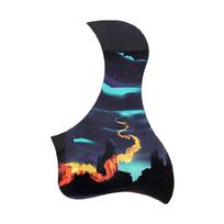 Adhesive Scratch Plate Acoustic Guitar Anti Scratch Guard Plate Plastic Folk Guitar Pickguard Guitar Accessories gray