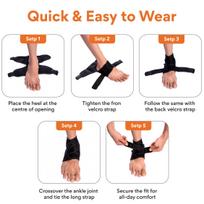 FOVERA Premium Ankle Support Compression Brace for Injuries, Ankle Protection | Adjustable Wrap for Pain Relief & Recovery, Ankle Band for Men & orange