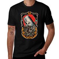 Moby Dick T-Shirt Work Short Sleeve Cotton Top XS brown