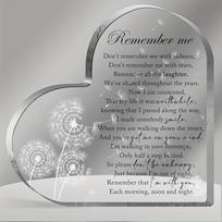 2D Flat, Memorial Sympathy Gifts, Remember Me Sign Sympathy Gifts For Loss Of Loved One Bereavement Decor Sign Memorial Gifts For Loss Of Mother Fathe 10x10cm gray
