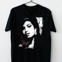 Amy Winehouse Signature Cotton  T Shirt All Size S 234XL XS white