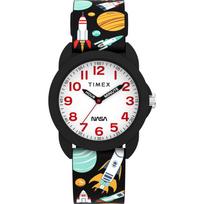 TIMEX Vaikams Analoginis Laikrodis, Kvarcinis Mechanizmas, Atsparus Vandeniui 30M, Akrilo Stiklas, Baltas Ciferblatas, 30mm Dėklas, Modelis TW2Y59800 balta