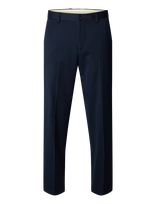 Selected - Slm220-Loose Luke Wool Blend Pant - Klasikinės kelnės - Tamsiai mėlyna