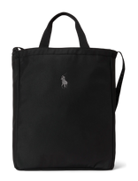Polo Ralph Lauren - Logo-Trim Shopper Tote - Talpi rankinė - Juoda