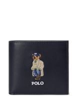 Polo Ralph Lauren - Polo Bear Leather Billfold Coin Wallet - Klasikinė piniginė - Tamsiai mėlyna