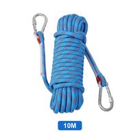 10mm Rock Climbing Rope 10m Outdoor Static Rapelling Rope Climbing Emergency Rope for Fire Escape Car Rescue blue