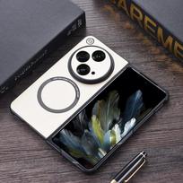 Funda For OPPO Find N3 Case Magnetic PU Leather + TPU Protective Back Wireless Charging Cover for OnePlus Open For OnePlus Open gray