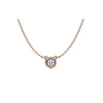 Tiffany & Co. Solid Design 18K Rose Gold Diamond Necklace Women necklace 60017935 F,Rose Gold beige