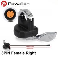 108X E-Bike Right Thumb Throttle, Universal 36V/48V/60V/72V Electric Bicycle Accelerator 3 PIN Female Right gray