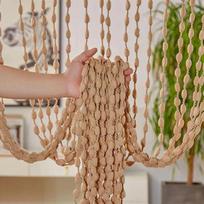 Living Room Beaded String Curtain Solid Color Tassels Divider Window Door Curtain for Home Party Wedding Decor