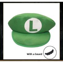 Super Mario Bros Red Green Cosplay Hat Unisex Costume Prop Gift raudona