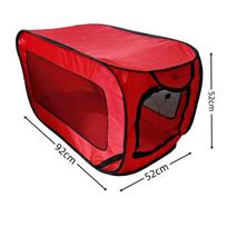 Foldable Dog Travel Crate Soft Sided Portable PET Carrier Portable PET Car Travel Cage  Puppies raudona