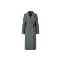 UNIQLO Solid Color Double Breasted Long Sleeve Coat Unisex coats Dark-Green 439697-58 M gray