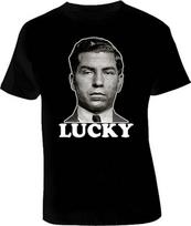 Lucky Luciano Italian Gangster T Shirt XL gray