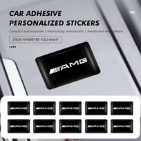 Auto Logo Decoration Car Badge Emblem Stickers For Mercedes Benz AMG Smart Fortwo 451 450 453 EQ Forfour Coupe Cabrio 451 VA3 black