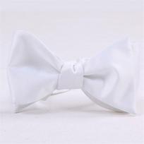 Gentleman Style Gourd Shape Solid Classic Ties Men Ties Formal  Business Ties Self Tie Bowtie white