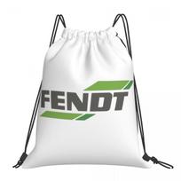 Fendt Tractor Backpacks Portable Drawstring Bags Shoes Bag Book Bags for Travel School One Size white