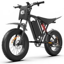 BLUVALL R700 Electric Bike, Fat Bike, Full Suspension, Removable Battery 52V 25Ah, Black