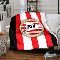 Psv Sports Emblem Flannel Blanket, Soft Polyester, Modern Design, All-Season for Camping, Travel, Gifts for holidays or birthdays 75x90cm