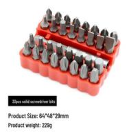 33-Piece Solid and Hollow Bit Set for Air, Electric, and Special Shape Screwdrivers Hollow Bit Set