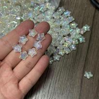 Yukan Glitter Star Mermaid Baroque Acrylic Beads for DIY Jewelry 11.5mm x 11.7mm gray